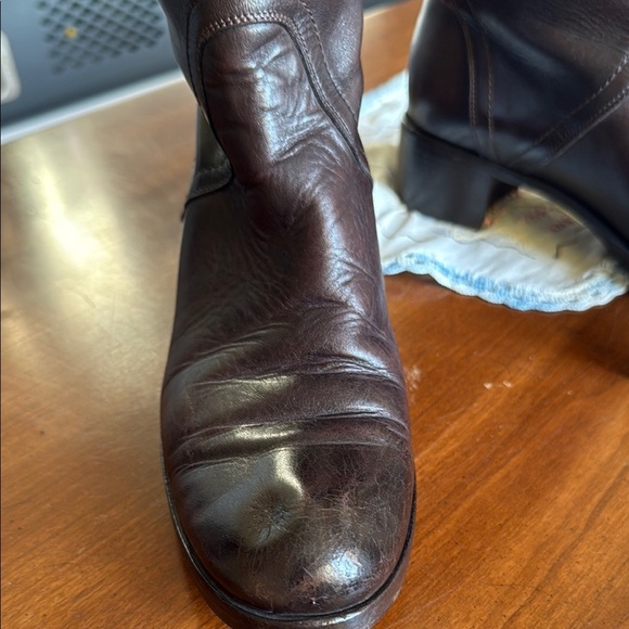 Handmade Italian leather midcalf boots - Picture 4 of 10